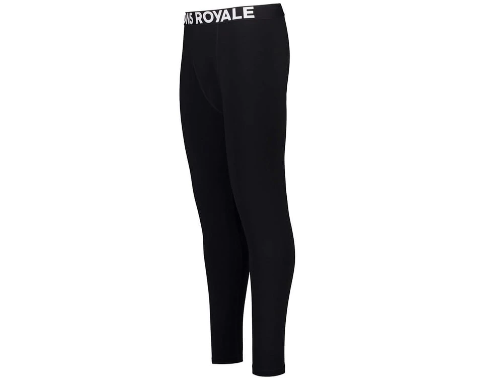 Mons Royale Men's Cascade Merino Flex Base Layer Legging (Black) (L)