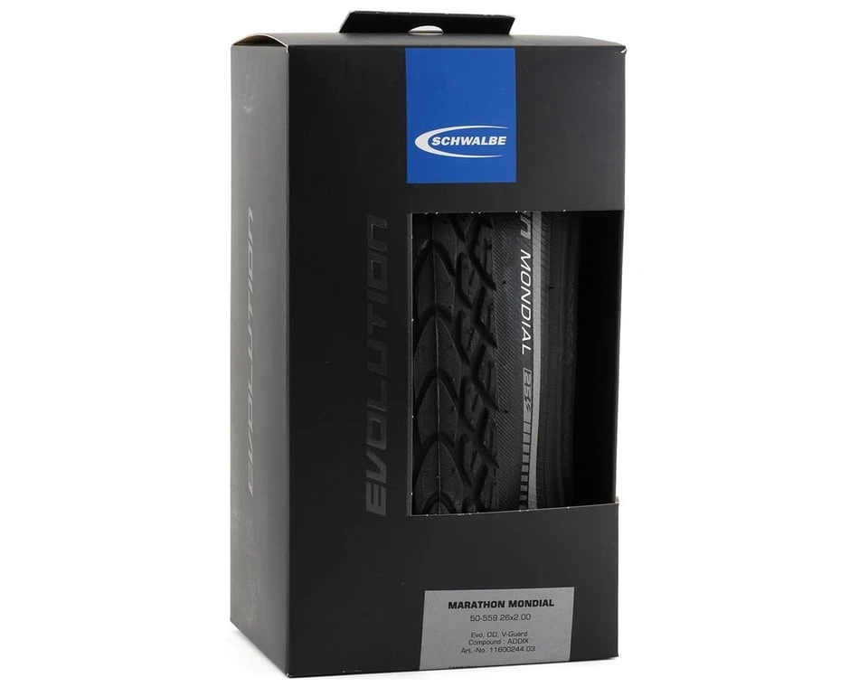 Schwalbe Marathon Mondial Hybrid Tire (Black) (26" / 559 ISO) (2.0") (Folding) (TravelStar/Double Defense) - Image 2