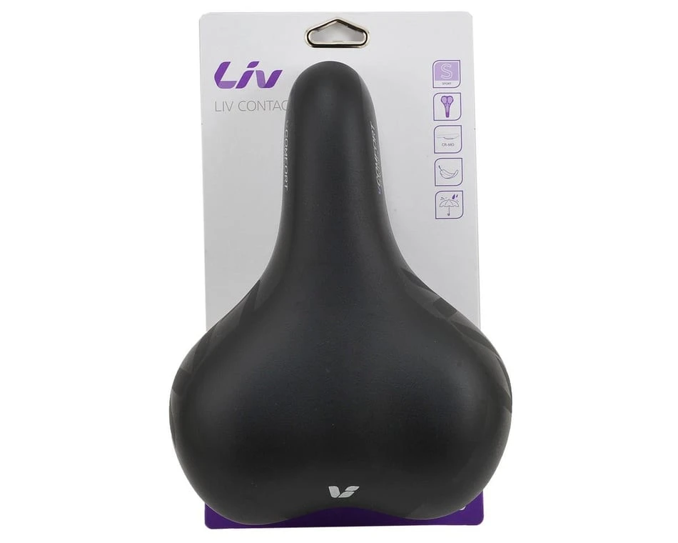 Liv Contact Comfort Women's Saddle (Black) (Chromoly Rails) - Image 5