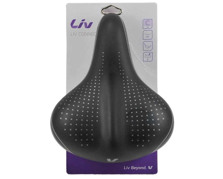 Liv Connect Comfort Women's Saddle (Black) (Steel Rails) - Image 5