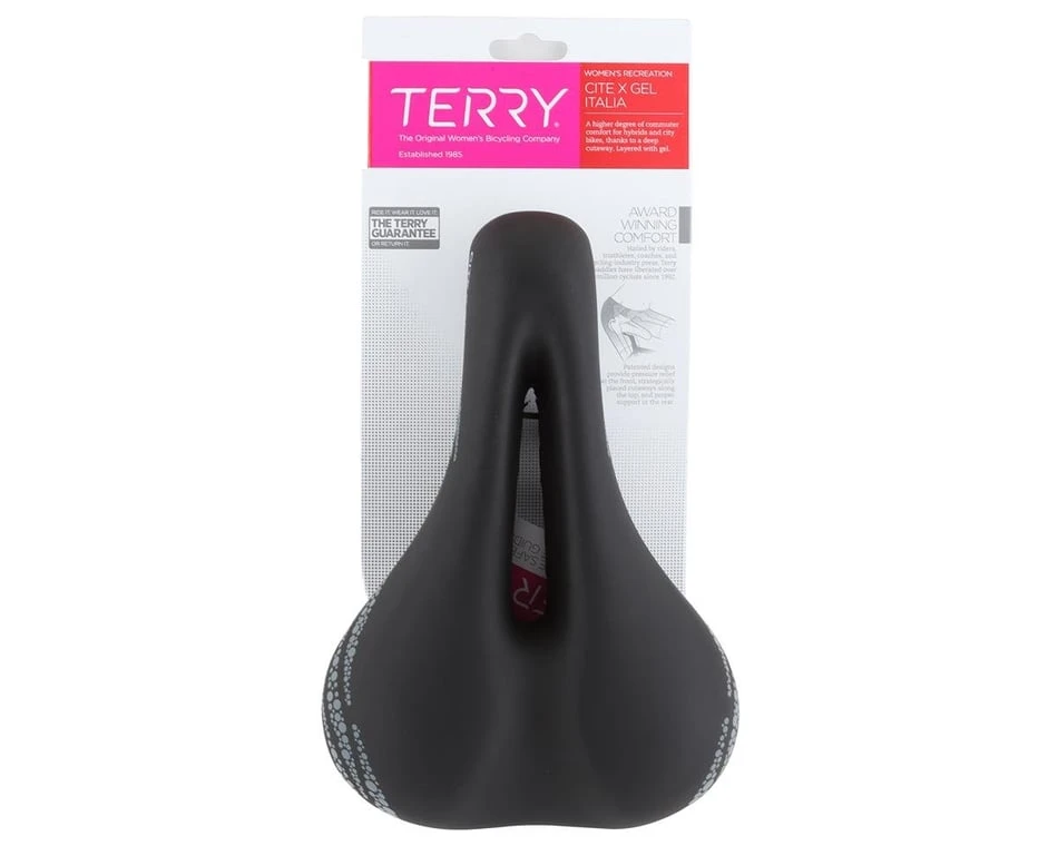 Terry Women's Cite X Gel Saddle (Black/Bubbles) (Steel Rails) (175mm) - Image 5