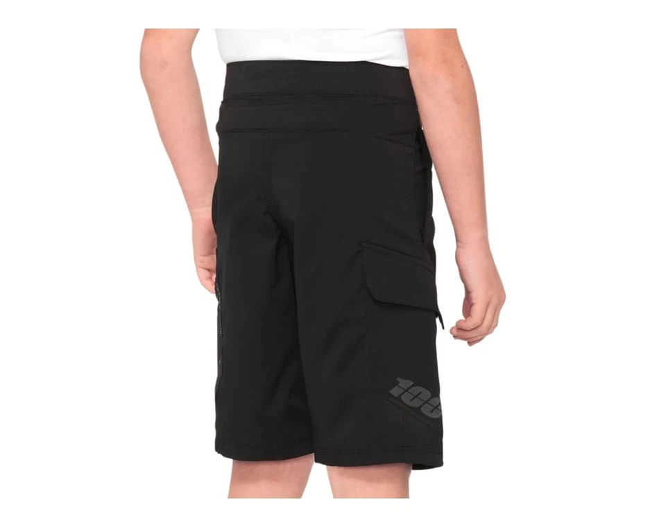 100% Ridecamp Youth Shorts (Black) (Youth S) - Image 2