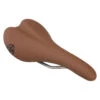 All-City Gonzo Perforated Leather Saddle (Brown) (CrN/Ti Alloy Rails) (136mm)