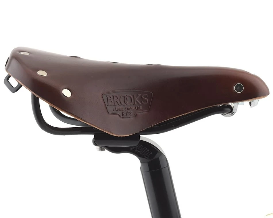 Brooks B17 Women's (Antique Brown) (Black Steel Rails) (177mm) - Image 2