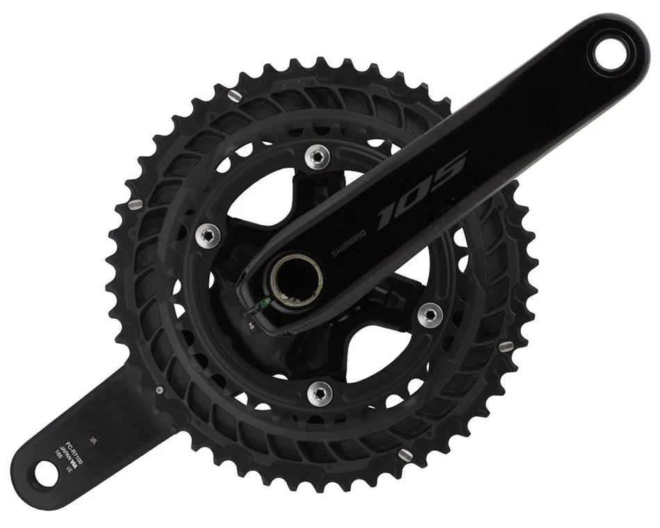 Shimano 105 FC-R7100 Crankset (Black) (2 X 12 Speed) (Hollowtech II) (165mm) (50/34T) - Image 2