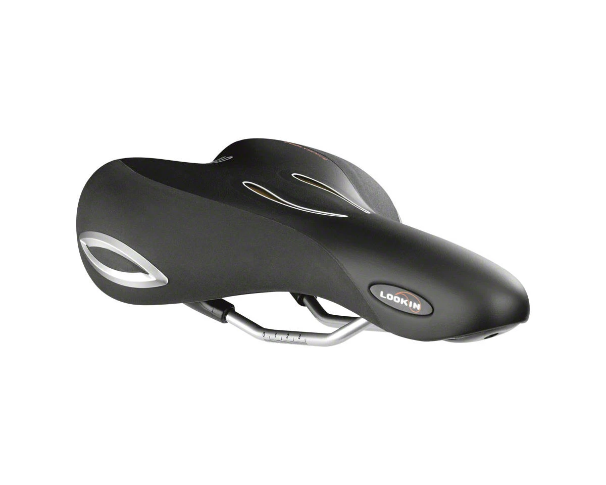 Selle Royal Lookin Moderate Man Saddle (Black) (Steel Rails) (179mm)