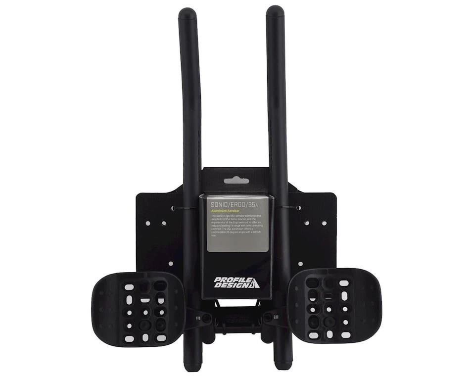 Profile Design Sonic Ergo 35a Shallow Ski-Bend Aluminum Clip-on Aerobar (Black) - Image 6