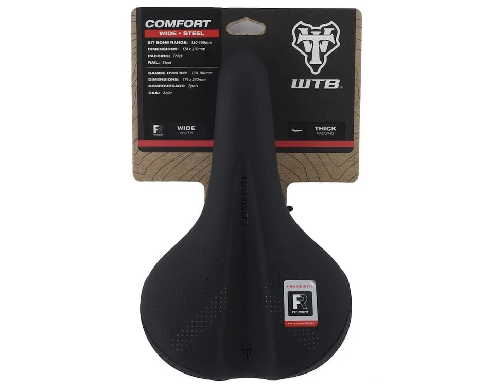 WTB Comfort Saddle (Black) (Steel Rails) (Wide) (Wide) (174mm) - Image 5