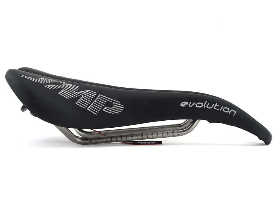 Selle SMP Evolution Saddle (Black) (AISI 304 Rails) (129mm) - Image 2
