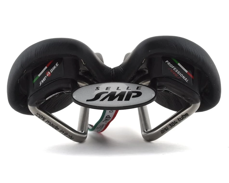 Selle SMP Evolution Saddle (Black) (AISI 304 Rails) (129mm) - Image 3